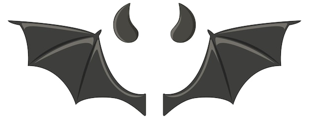 Elementos de diseño de diablo y ángel.