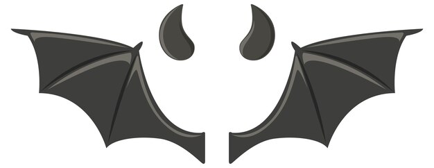 Elementos de diseño de diablo y ángel.