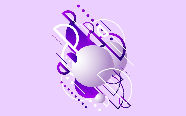 Vector gratuito elementos de diseño de fondo púrpura moderno ilustración de vector de plantilla creativa
