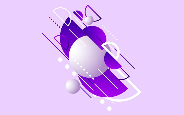 Elementos de diseño de fondo púrpura moderno Ilustración de vector de plantilla creativa
