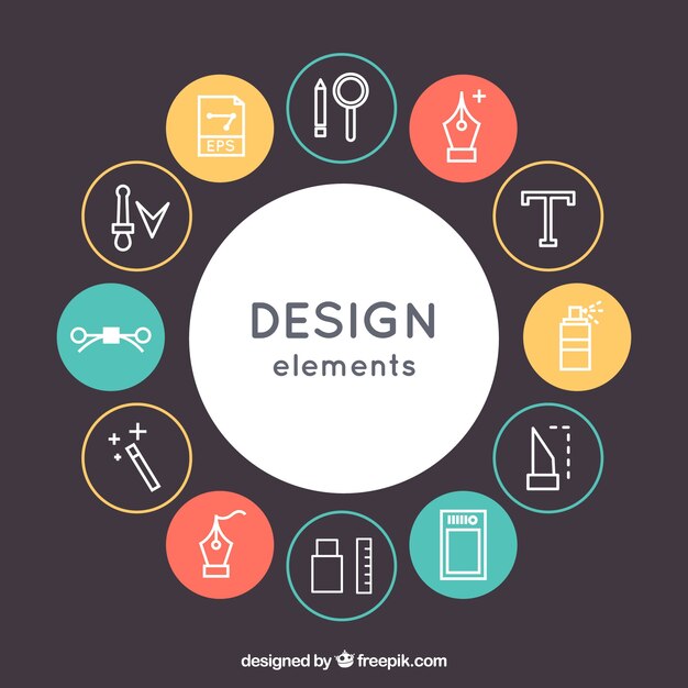 Los elementos de diseño de fondo