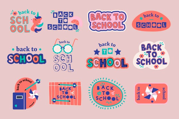 Elementos de diseño de regreso a la escuela.