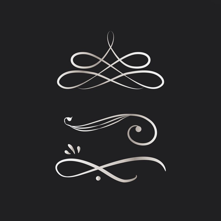 Vector gratuito elementos de diseño de remolino vintage