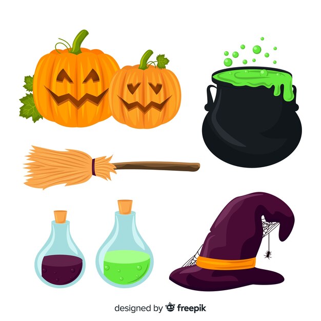 Elementos espeluznantes para la colección de decoración de halloween