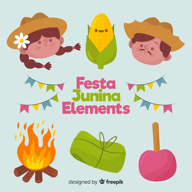 Elementos de la fiesta junina