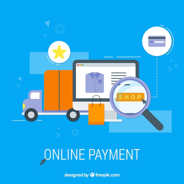 Elementos flat acerca del pago online