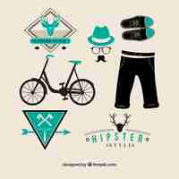 Vector gratuito elementos hipster