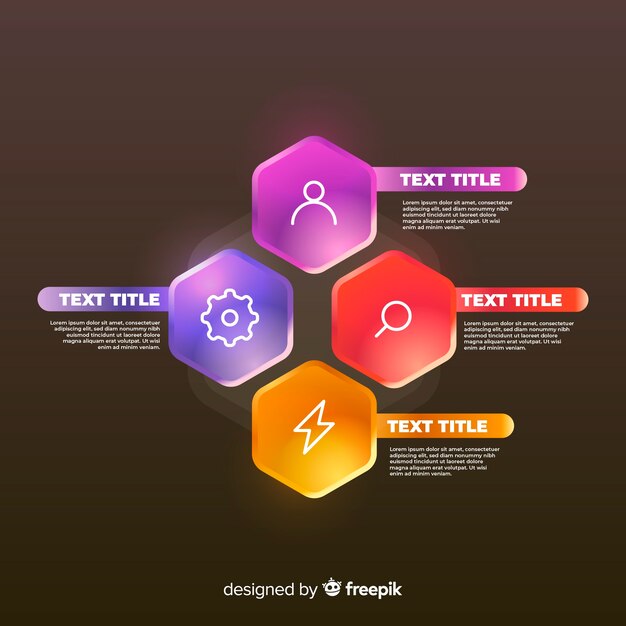 Elementos de infografía brillante realista
