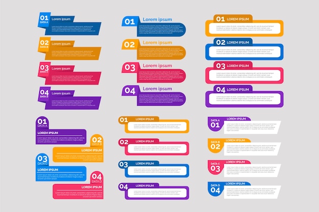 Elementos de infografía de diseño plano.