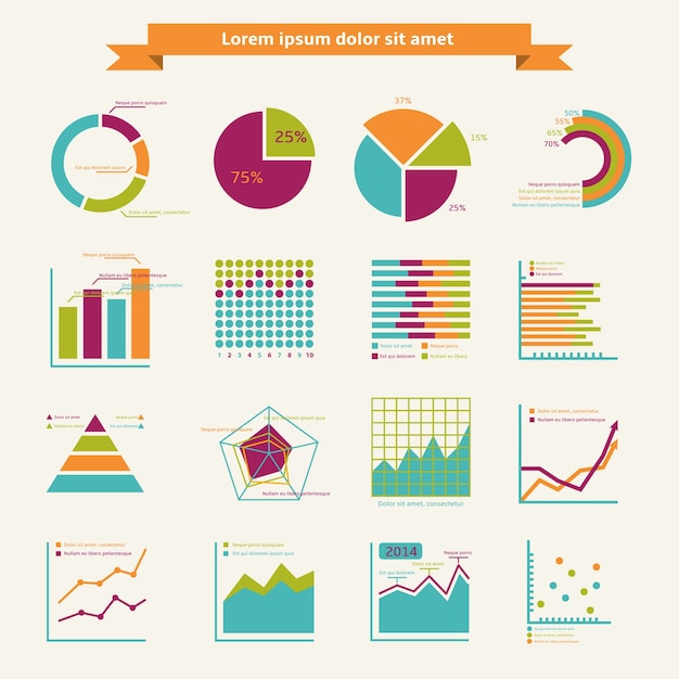 Vector gratuito elementos de infografía empresarial