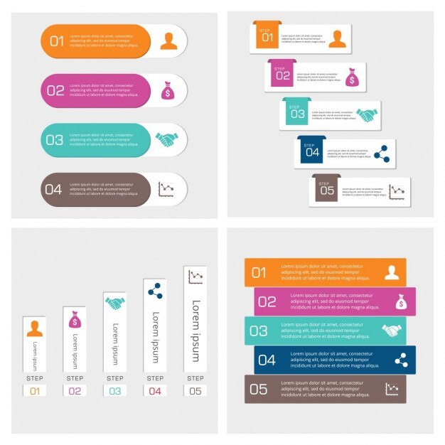 Elementos infográficos y banners
