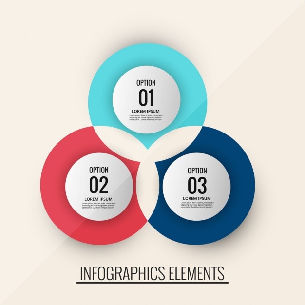 Elementos infográficos de círculos