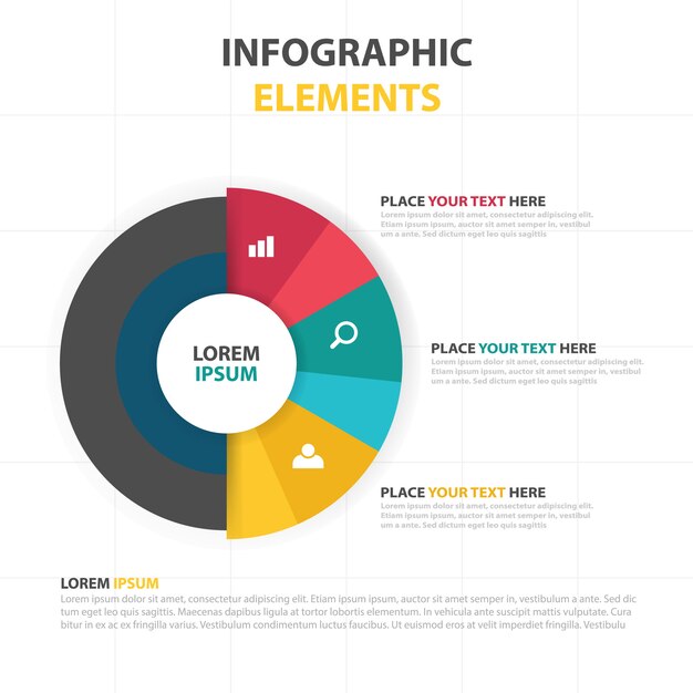 Elementos infográficos coloridos corporativos