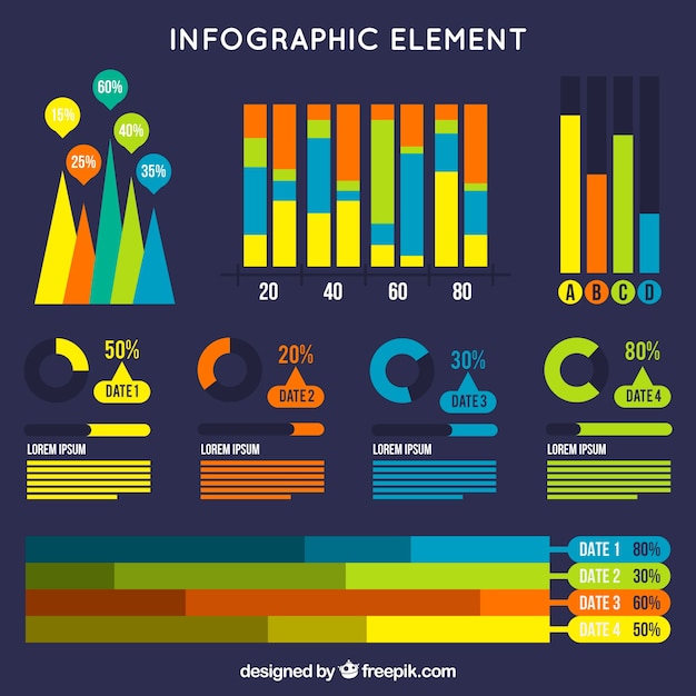 Elementos infográficos creativos