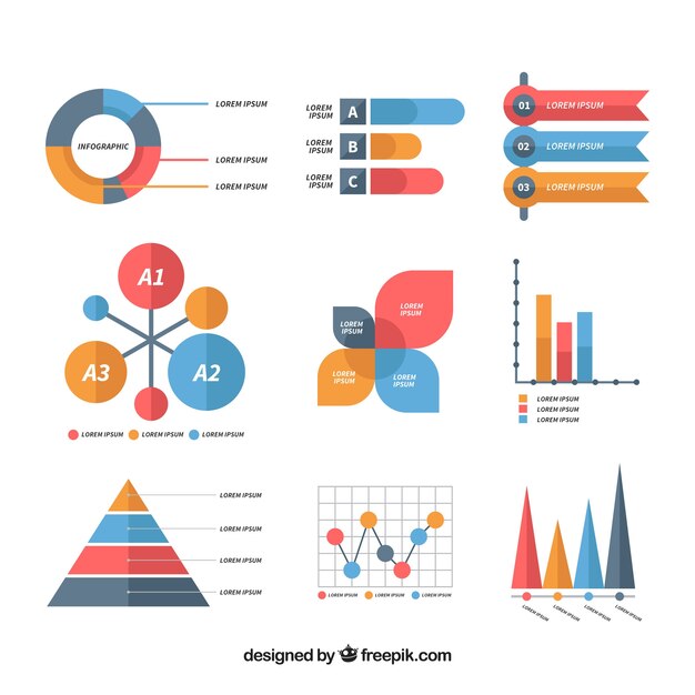 Elementos infográficos con estilo divertido