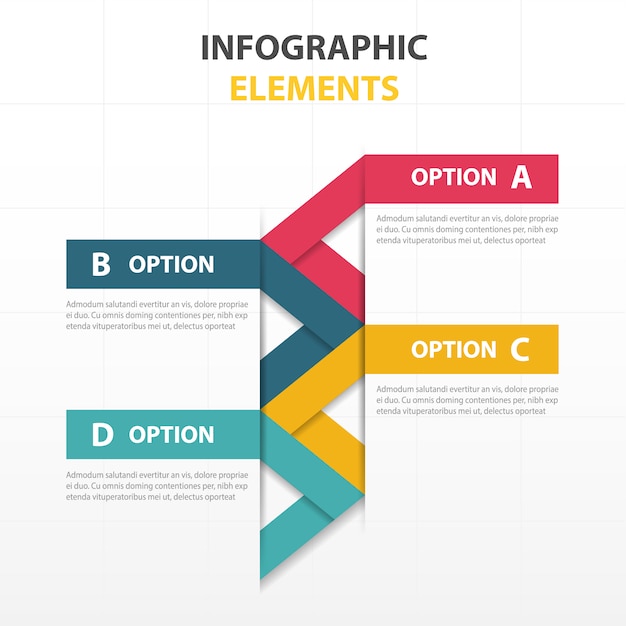 Elementos infográficos, estilo geométrico