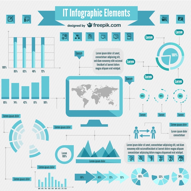 Vector gratuito elementos infográficos gratis para infografía