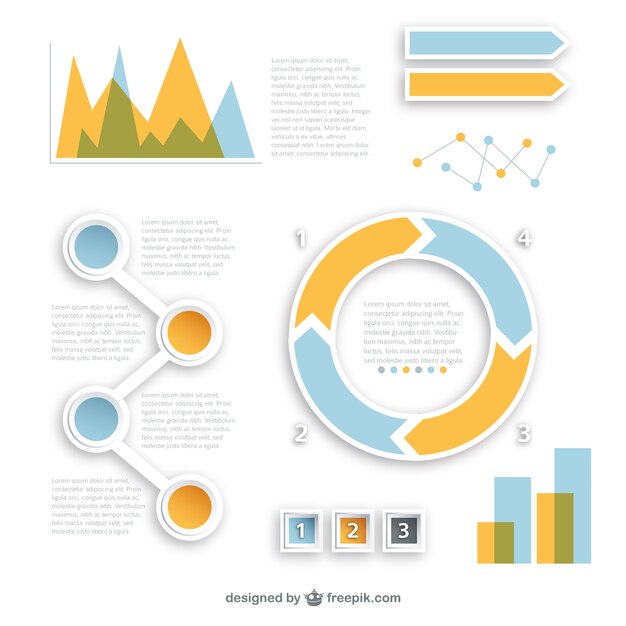 Elementos infográficos minimalistas