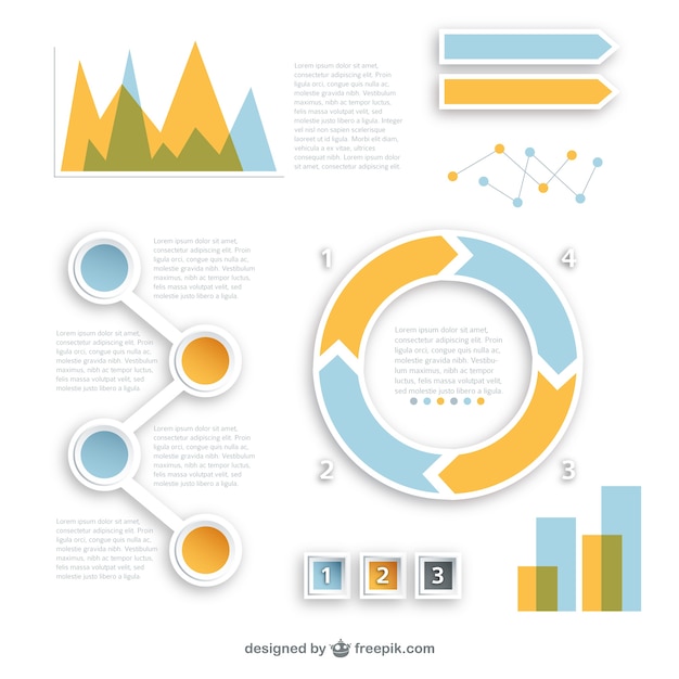 Elementos infográficos minimalistas