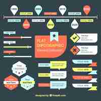 Vector gratuito elementos infográficos planos útiles para infografías