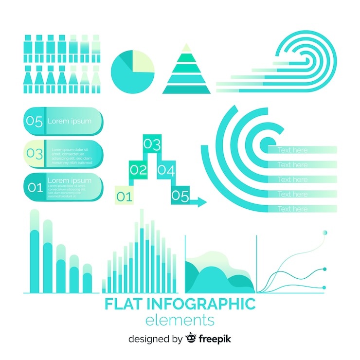 Vector gratuito elementos infográficos planos
