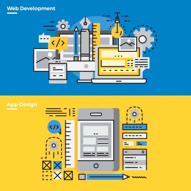 Elementos infográficos sobre páginas web