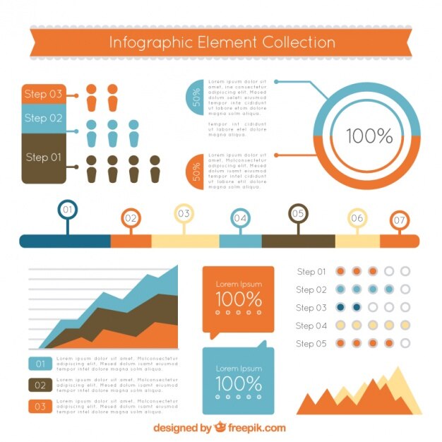 Elementos infográficos útiles en diseño plano
