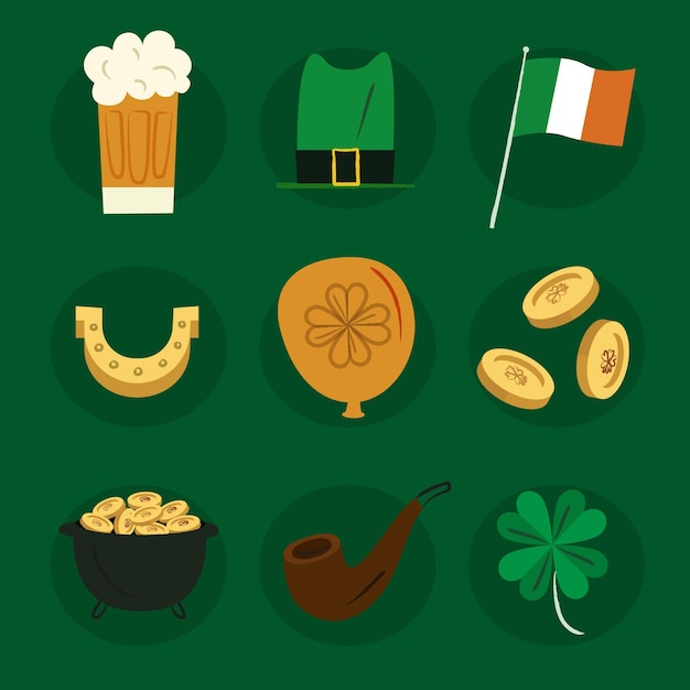 Elementos de instagram del día de san patricio