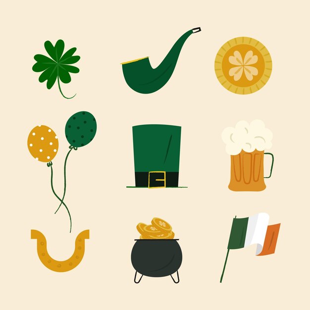Elementos de instagram del día de san patricio