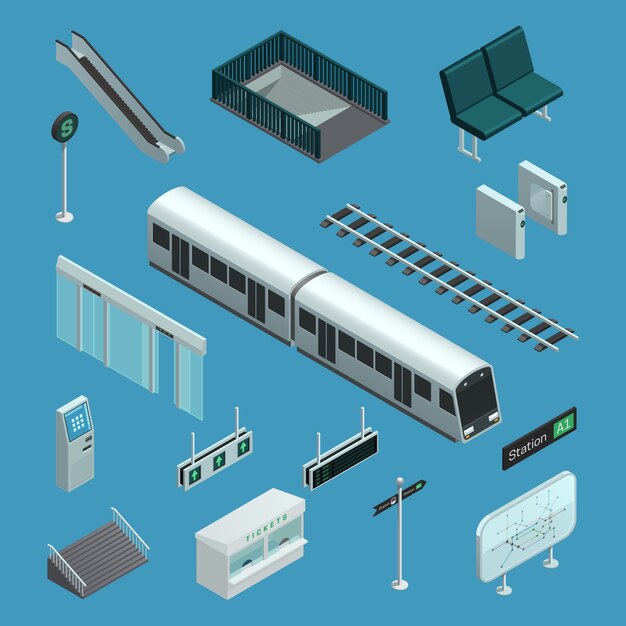 Elementos isométricos del metro
