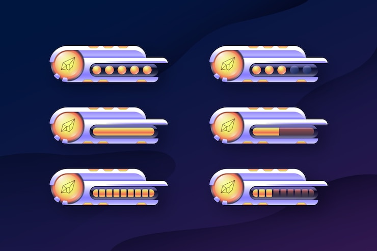 Vector gratuito elementos de juego de videojuegos dibujados a mano