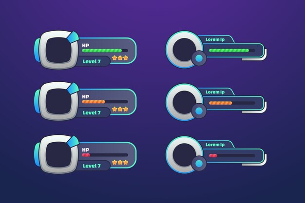 Elementos de juego de videojuegos dibujados a mano