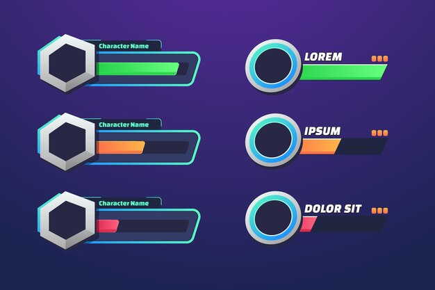 Elementos de juego de videojuegos dibujados a mano