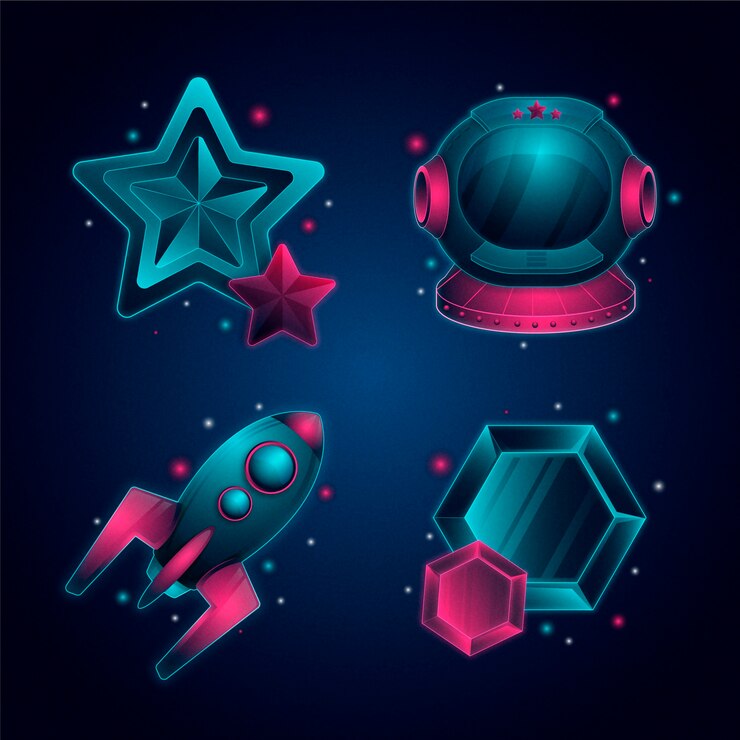 Vector gratuito elementos de juego de videojuegos dibujados a mano