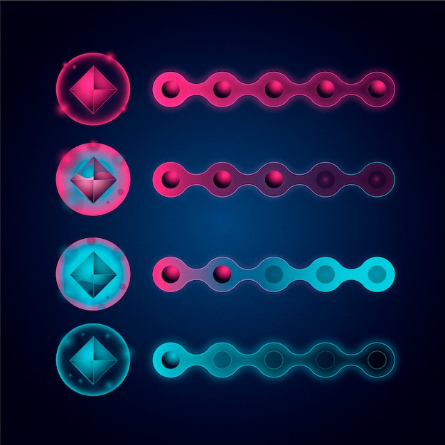 Elementos de juego de videojuegos dibujados a mano