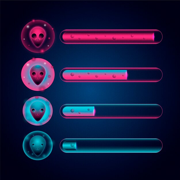 Elementos de juego de videojuegos dibujados a mano