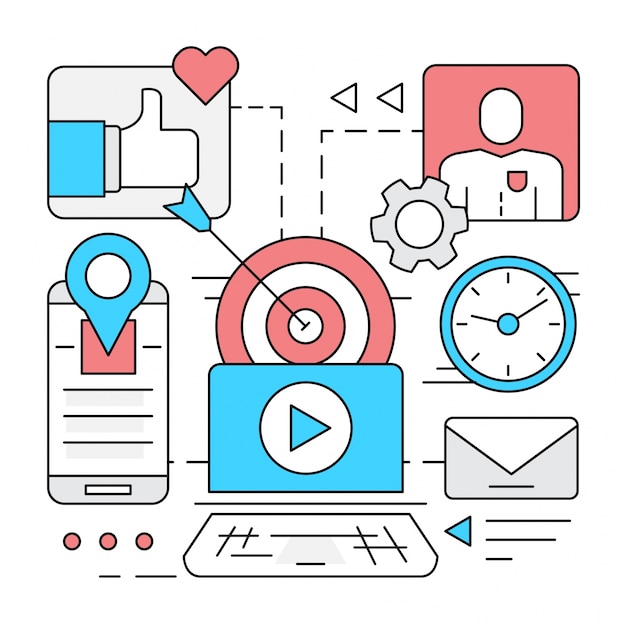 Elementos lineares de redes sociales