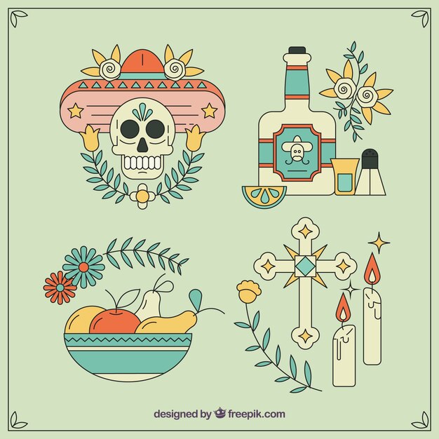 Elementos mexicanos con estilo original