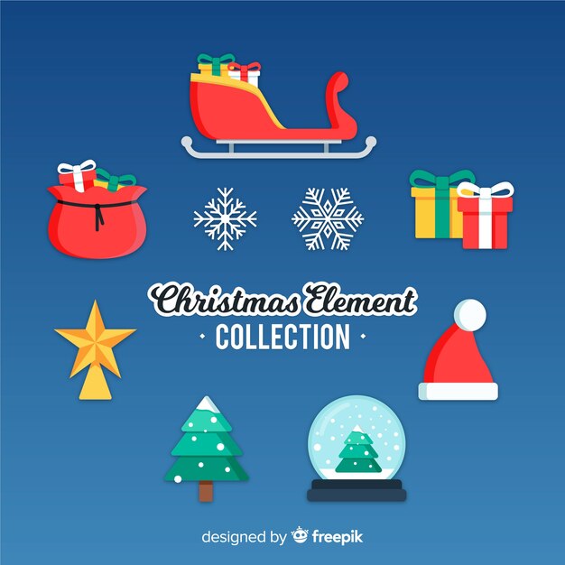 Elementos de navidad bonitos