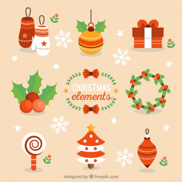Elementos de la Navidad encantadora