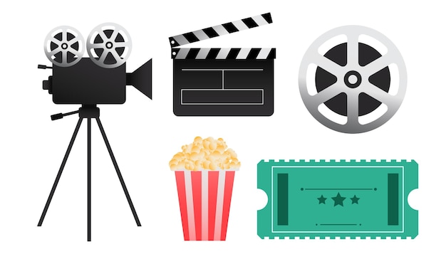 Elementos y objetos de películas de cine.