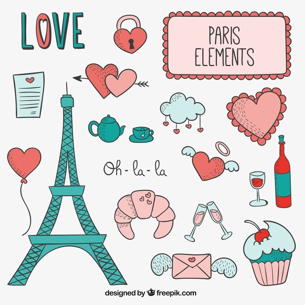Elementos de París esbozados