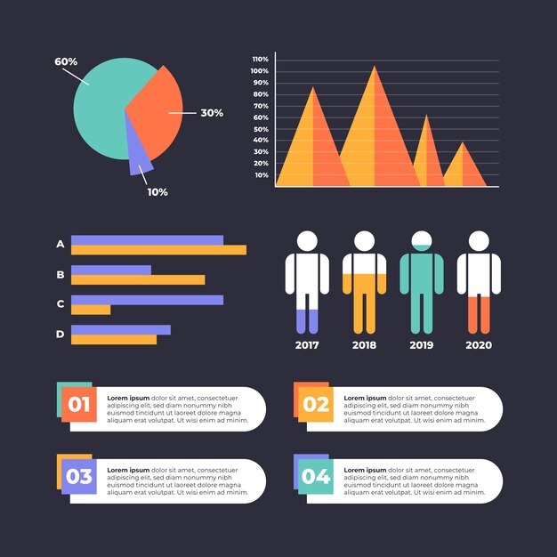 Elementos planos de infografía