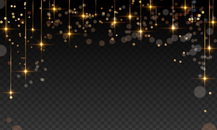 Vector gratuito elementos de polvo dorado cayendo