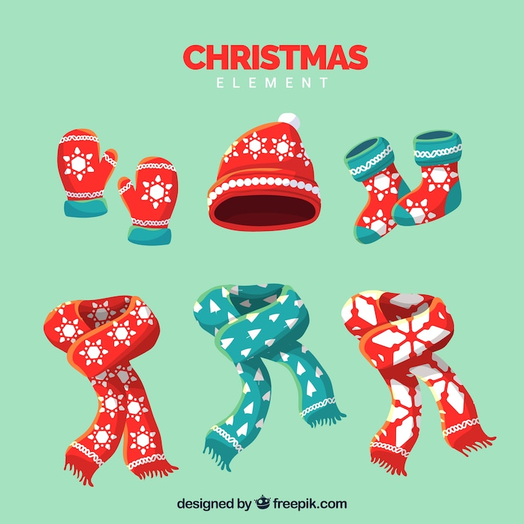 Vector gratuito elementos realistas de navidad