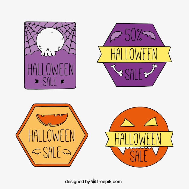 Vector gratuito elementos de rebajas de halloween