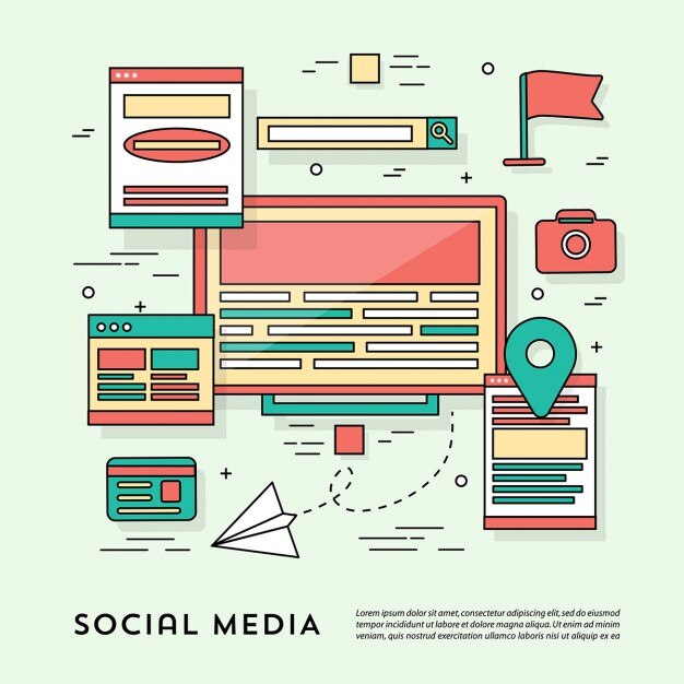 Vector gratuito elementos para redes sociales