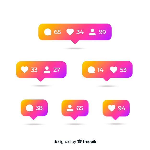 Elementos de redes sociales