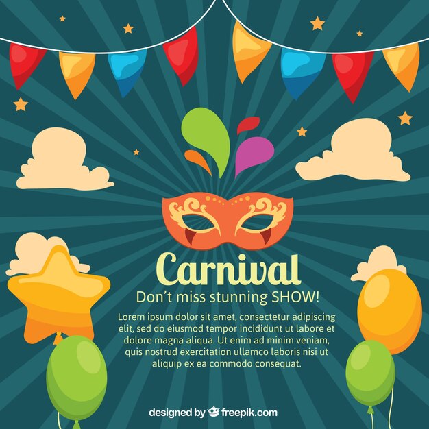 Elementos retro para carnaval