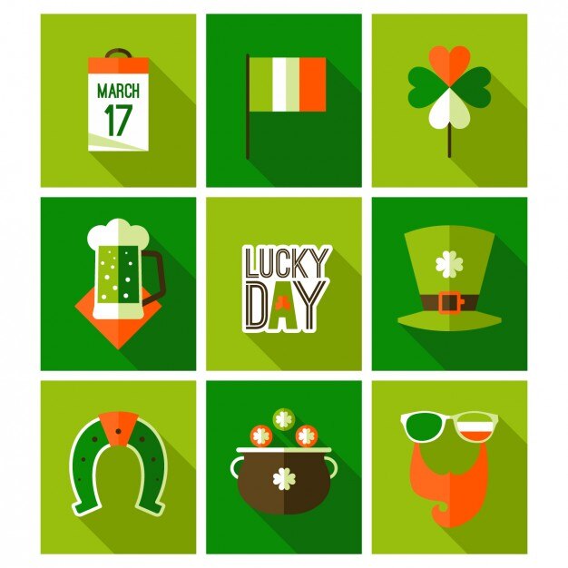 Vector gratuito elementos st patricks